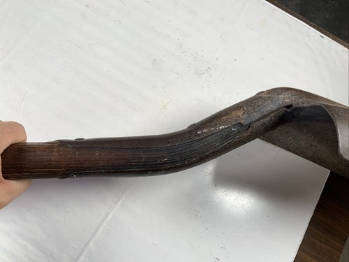 Antique D-Handle Wood Railroad/Coal Shovel Cast Steel Mouth 36” X 9.75" x 7" - Picture 14 of 21