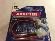 Manhattan Adapter MHB Power Y Cable 2x5.25 to 1x5.25M,8in New