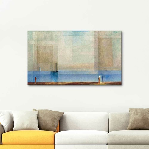 Calm at Sea von Lyonel Feininger als HIQU Kunstdruck auf Leinwand - Bild 2 von 2