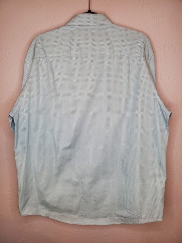 Tasso Elba Button Up Shirt Mens Large 16-16 1/2 Blue Casual Long Sleeve - Picture 7 of 7