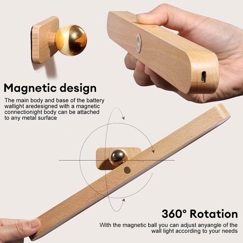 LED Badezimmer Waschtisch Wandleuchte Bar Holzspiegel Frontlampe dimmbar Touch Control - Bild 7 von 17