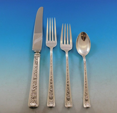 Windsor Rose by Watson Sterling Silver Flatware for 8 Set Service 37 pieces - Picture 1 of 8