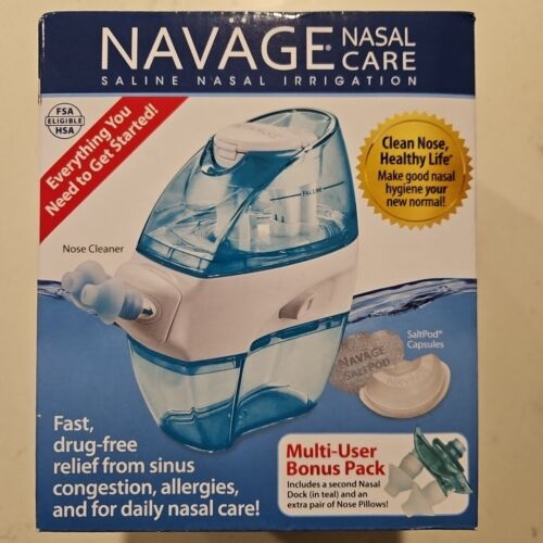 Navage Nasal Care Saline Nasal Irrigation Multi-User Includes 20 SaltPod Capsul - Picture 6 of 9