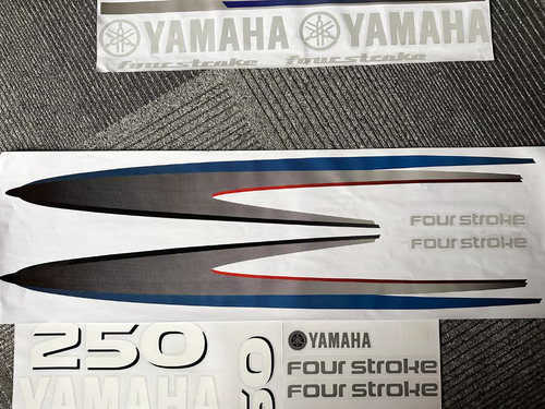 Yamaha 250 PS 4 Takt Außenbordmotor Aufkleber Decals Sticker Set Reproduktion - Picture 4 of 8