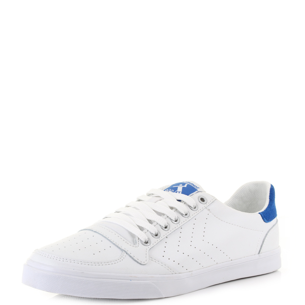 Mens Hummel Slimmer Stadil Low Ace White Turkish Sea Leather Trainers Sz Size Mens Hummel Slimmer Stadil Low Ace White Turkish Sea Leather Trainers Sz Size