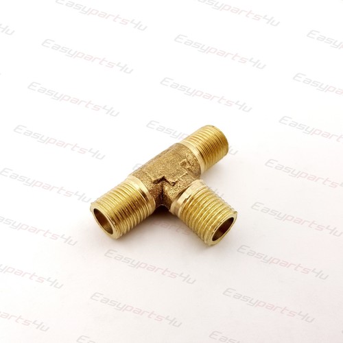Brass BSP, T-Shape Equal Male Thread Tee Connector Pipe Fittings Tubing - Bild 5 von 5