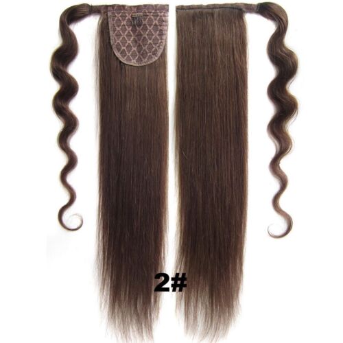 AAA Remy Natural Human Made Clip In Hair Extension Ponytail Wrap 60gr 70gr 80g - Picture 13 of 19