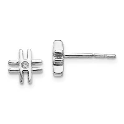 Sterling Silver White Ice .02ct. Diamond Citrine Earrings Sterling Silver White Ice .02ct. Diamond Citrine Earrings