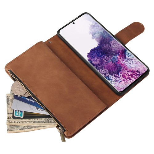 Para Samsung Galaxy S24 Ultra S23 FE S22 Cremallera Billetera Cuero Abatible Estuche Cubierta - Imagen 22 de 48