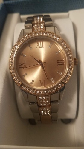 NEW Laura Scott Rose Gold Roman Numeral Watch - Picture 2 of 5