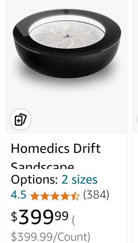 Homedics Drift Meditation Sand Table 16” - Black New - Picture 2 of 6