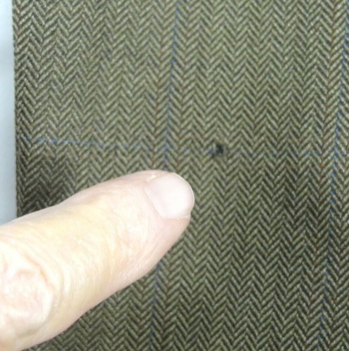 Joseph & Feiss Gold Sport Coat Jacket 44L 100% Wool Brown Herringbone Windowpane - Picture 8 of 9