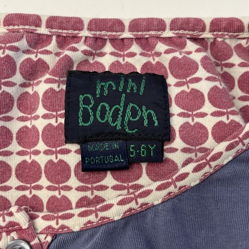 Mini Boden 5-6 Yrs Long Sleeve Floral Flowers Purple Girls Top - Picture 6 of 8