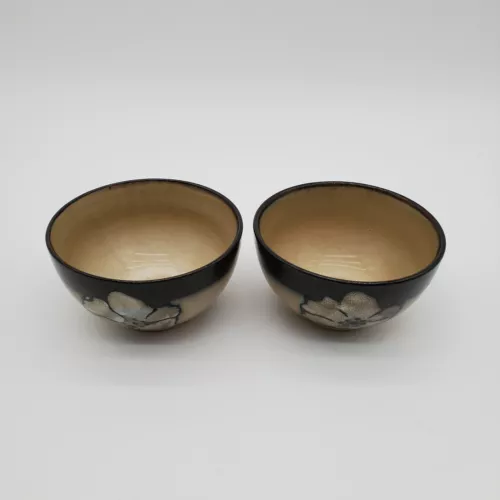 2 Pfaltzgraff Small Bowls with Painted Poppies