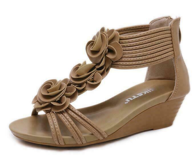 BOHO Women Ladies Flowers Med Wedge Wedge Wedge Heels Oxfords Roman Sandals Back Zip Plus Sz 58a07c BOHO Women Ladies Flowers Med Wedge Wedge Wedge Heels Oxfords Roman Sandals Back Zip Plus Sz 58a07c