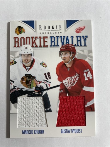 Rookie Anthology Dual Jerseys Gustav Nyquist Red Wings Marcus Kruger Blackhawks - Picture 1 of 2