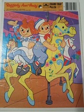 Vintage 1983 Raggedy Ann & Andy Sunny  Frame Tray Puzzle  