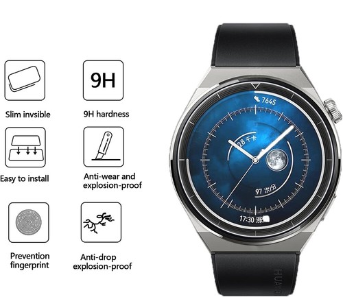 2 x For Huawei Watch GT3 Pro 46mm Tempered Glass Screen Protector Cover - 第 3/12 張圖片
