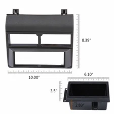 Gray Pocket Radio Dash Bezel Kit Mount Trim Fit For 1988-1994 Chevy GMC Trucks