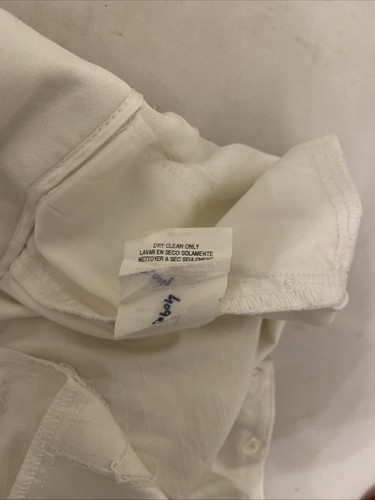 Ladies Sun white Bebe Formal Trousers. Made In USA Size 10 UK12 Slight Sheen - Picture 10 of 12