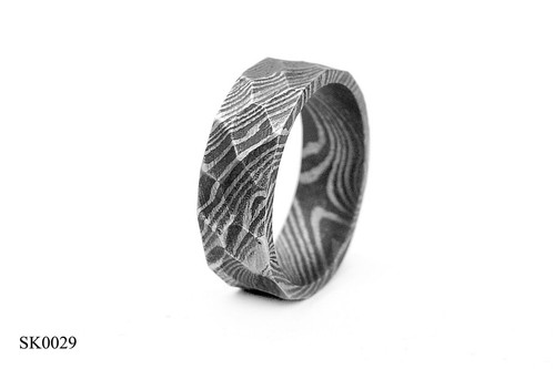 Maßgeschneidert Handgefertigt Damast Stahl Herren Hochzeit Verlobungsring (R 12) - Bild 7 von 9