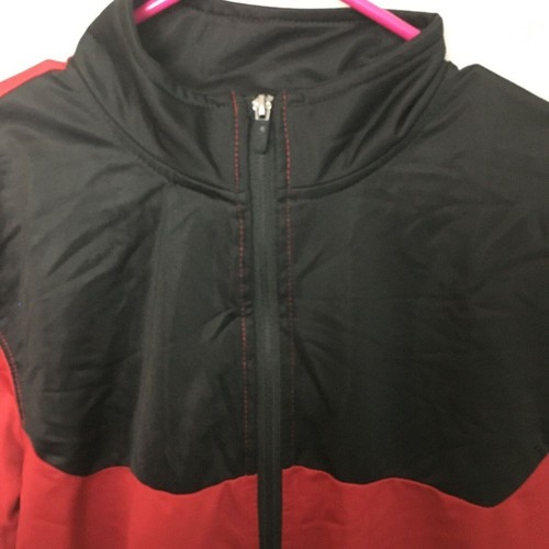 And1 Red and Black Full Zip Knit Windbreaker Jacket Size Medium Mens Casual - Picture 2 of 12