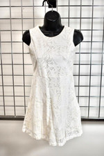 DKNY White Lace Girls Fancy Sleeveless Dress Size Large or 14 Youth On Sale