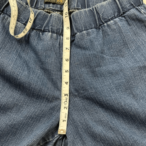 MU Denim Women's XL Elastic Waist Pull On Capri Jeans Blue Casual Comfy Cropped - Picture 8 of 9