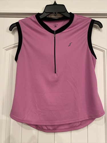 She Beest Womens Shirt Large Pink Sleeveless Cycling Jersey - Picture 1 of 6