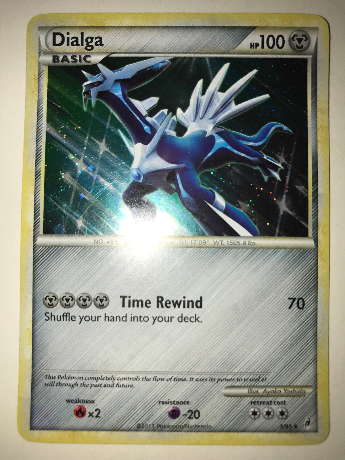 Dialga 3/95 Call of Legends Holo Rare Pokémon 2011 LP