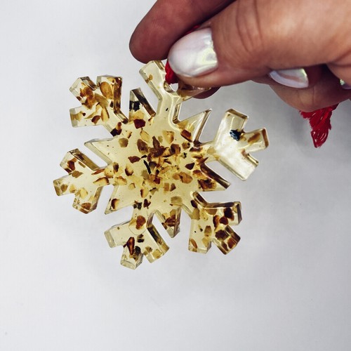 USA Handarbeit Christbaumschmuck 2026 Schneeflocke Baltischer Bernstein magische Deko - Bild 8 von 10