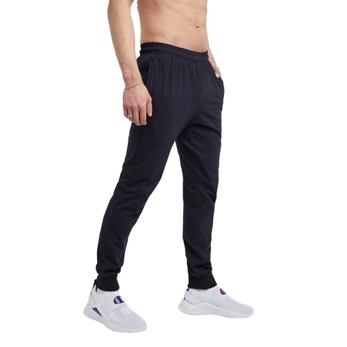 Champion Classic Jogger Pants Lightweight Graphic Script Logo Navy Men's Size L - Picture 4 of 7