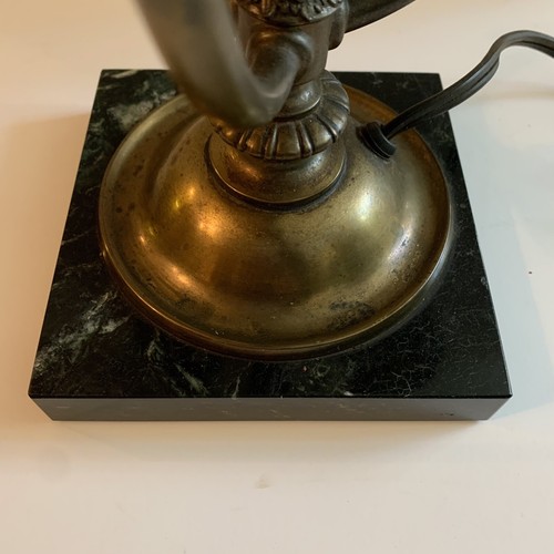 Pairpoint Lamp Base D3090 Candlestick Pull Chain 27”H Marble Brass AS IS - READ - Picture 5 of 23