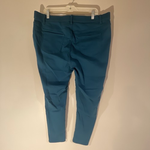 NWT FALLS CREEK Womens PLUS 1X Straight Leg Teal Blue Stretch Twill PANTS - Picture 7 of 7