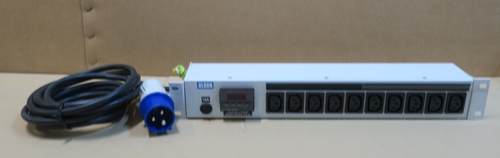 Olson PM1041/16 10 Way 19″ 1.5U 16A Unswitched Power Metered C13 240v PDU Rack - Picture 1 of 8