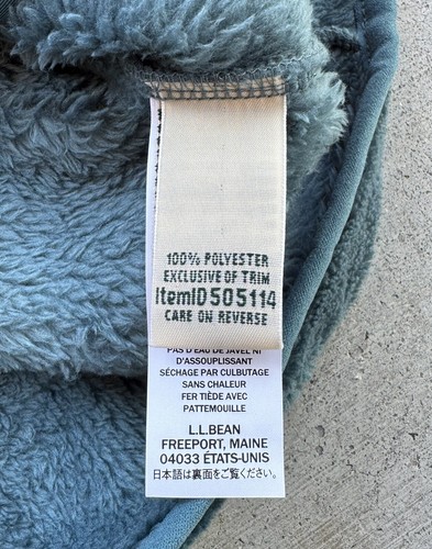 LL Bean Vest Women’s Medium Hi-Pile Fleece Full Zip Teal Outdoor New - Picture 4 of 7