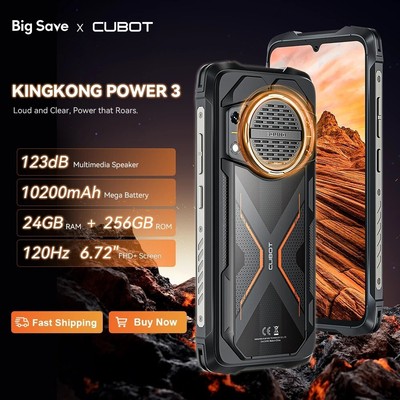 Cubot KingKong Power 3, Rugged Smartphone Android, 123dB Speaker, Helio G99,120