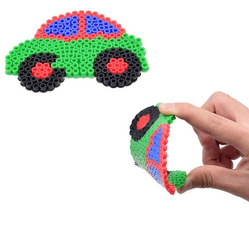 Confezione ricarica perline fusibile 2,6 mm Perler Hama e kit stater 3 pioli per bambini artigianato - Foto 9 di 12