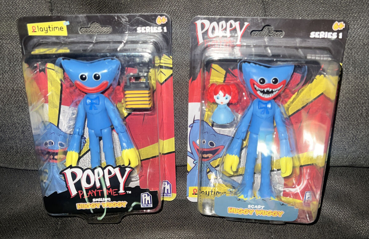  Poppy Playtime Scary Huggy Wuggy Action Figure (5'' Posable  Figure, Series 1) [Officially Licensed], Blue : Toys & Games