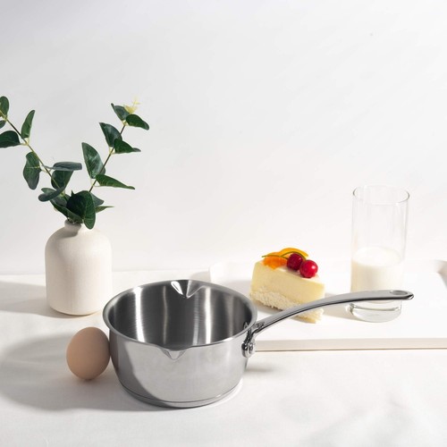 Butter Melting Pot Butter Warmer 18/10 Triply Stainless Steel Saucepan With Dual - Picture 2 of 8