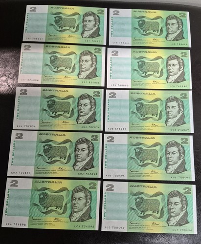 10 X $2 notes very crisp