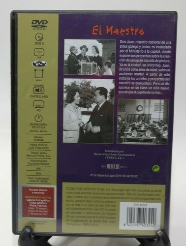 100 anos de Oro del Cine Espanol 1957 El Maestro DVD 2002 Spain PAL UK Spanish - Bild 2 von 4