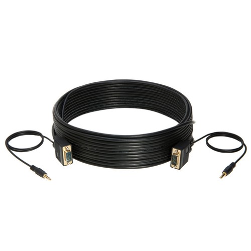 35FT SVGA Video Cable+ 3.5mm Audio Aux Jack Male to Male PC Display Monitor Cord - Picture 1 of 4