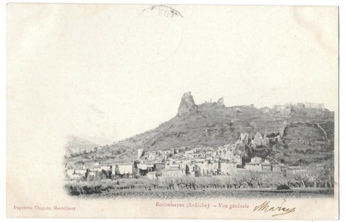 Rochemaure(07) Vue Générale Ardèche CPA Précurseur écrite timbrée oblitérée 1903