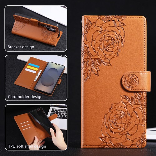 Flower Leather Wallet Phone Case For Samsung A23 A33 A53 A54 A34 A14 A15 A25 A35 - Picture 15 of 16