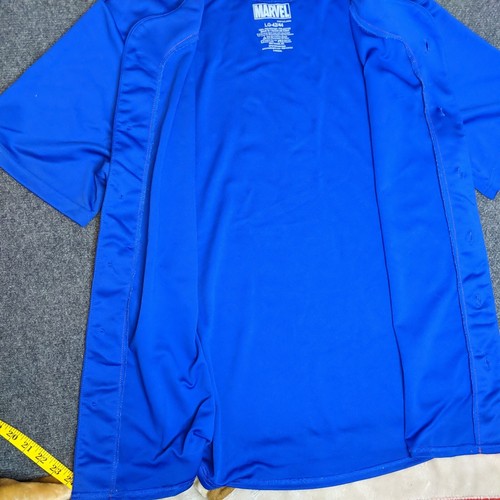 Official Marvel Captain America Blue Baseball Jersey #41 Men's Size LG-42/44 - Picture 7 of 9