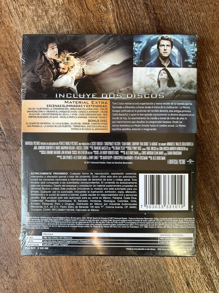 The Mummy w. Steelbook (Blu-ray, Tom Cruise, 2017, Region Free) *NEW/SEALED* - Image 2 of 4