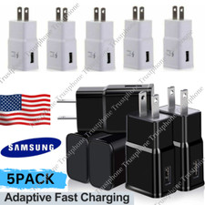 5Pack Lot Adaptive Fast USB Wall Charger Block Power Adapter For Samsung Android