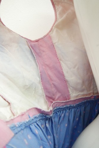 Dirndl 80er Vintage blau im Oberteil durch waschen verfärbt und Schürze Gr.36 - Bild 3 von 7