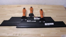 (Qty 3) Kraft Tool Rubber Blade Squeegee Trowels, 22", Orange/Black, GG246